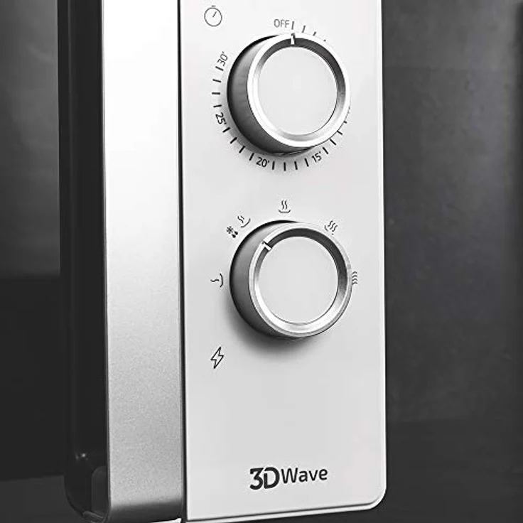 Cecotec Pro Clean 4010 Mikrowelle, Standgerät, 700 Watt, 23 Liter Garraum, Ready 2 Clean Beschichtung Antihaft 3D Wave Full Crystal Spiegeltür 8 Programme 60 Min Timer Drehschalter In Silber Schwarz – Bild 4