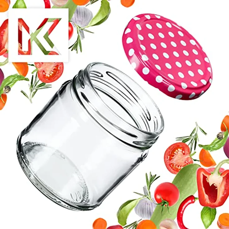 KADAX 10er Set Einmachgläser 200ml TO66, Luftdicht & Spülmaschinenfest, Ideal für Marmelade und Pesto – Bild 4