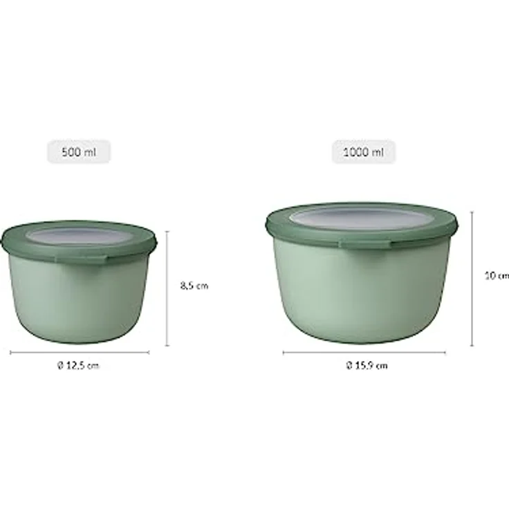 Mepal Multischüssel Cirqula 1000 ml, Plastik, Nordic Weiß, 15.9 x 10 cm – Bild 3