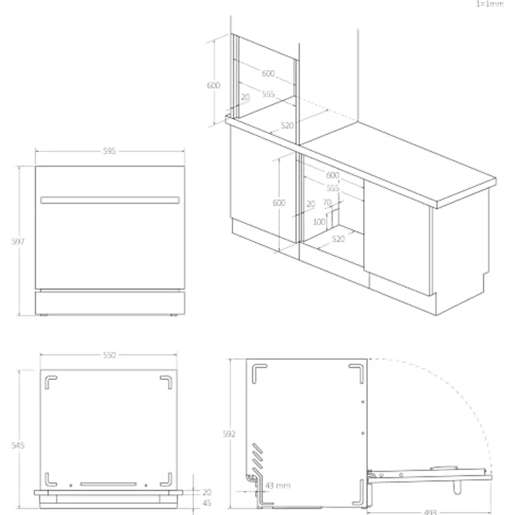 Haier XPI 8D9FFB, Halb integrierter Geschirrspüler, 60 cm, Schwarz, Touchscreen, TFT, 9 Spülprogramme – Bild 8