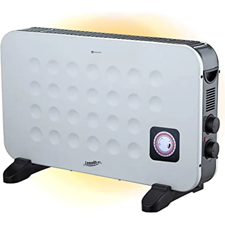 Nativ LEMODO mobile Elektroheizung - energiesparende Konvektor Heizung - Elektrische Heizung mit 3 Leistungsstufen - Heizgerät ohne Gas - robuster Elektroheizkörper (750W / 1.250W / 2.000W) – Bild 1