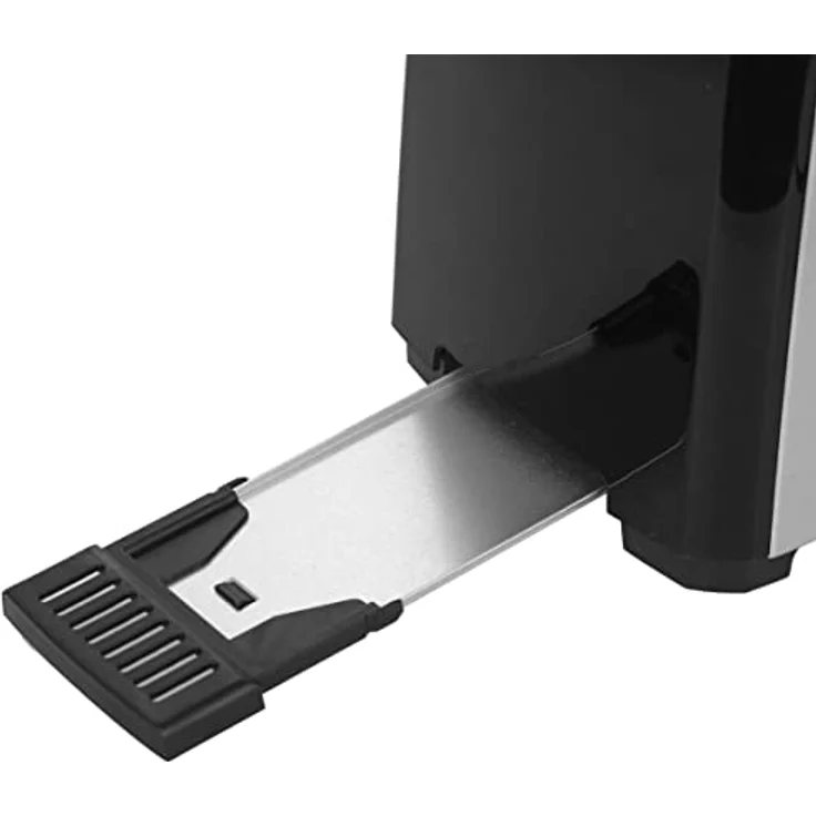 Emerio Toaster 2 extra Breiten Toastschlitzen Zentrierfunktion,herausnehmbare Krümelschublade,Abbruch/Auftauen/Wiedererwärmen,7 einstellbare Bräunungsstufen,Brötchenaufsatz,750W,TO-123924,Schwarz - Preisvergleich – Bild 3