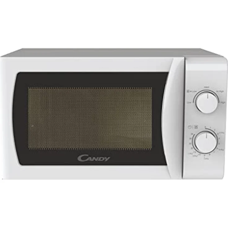 Candy Idea CMW20SMW Mikrowelle, 700 W, 20 Liter, Auftaufunktion, 5 Leistungsstufen, Drehteller, 43,95 x 35,75 x 25,82 cm, Weiß – Bild 1