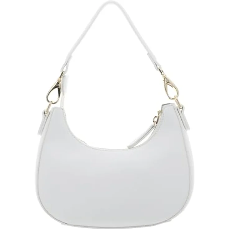 Valentino Bags Zero RE Hobo Bag 305, Schultertasche aus recyceltem Kunstleder in Grau mit wandelbaren Schultergurten – Bild 4