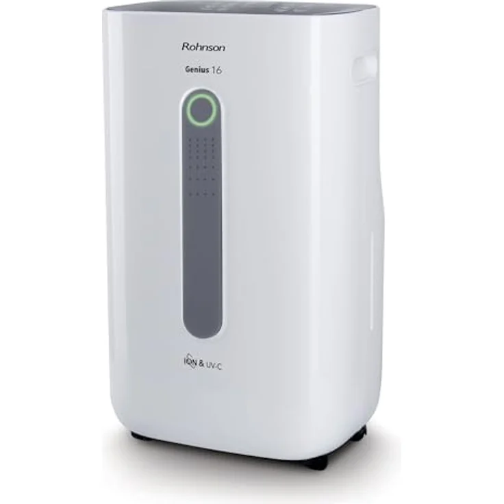 Rohnson R-9916W Genius 16, leiser elektrischer Luftentfeuchter für 100m² mit UV-C Licht, Wi-Fi Steuerung, Turbo-Boost und optionalem HEPA 13 Filter – Bild 2