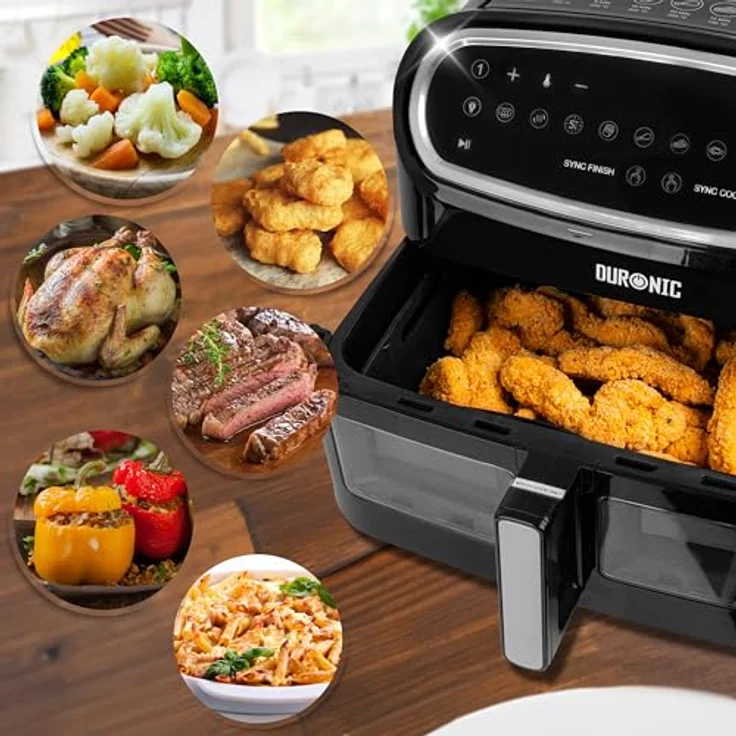 Duronic AFL2 Silikonform, Wiederverwendbar, Antihaft, Airfryer Zubehör, Kompatibel mit AF34 & AF24, Dualzone Airfryer, Duronic – Bild 8