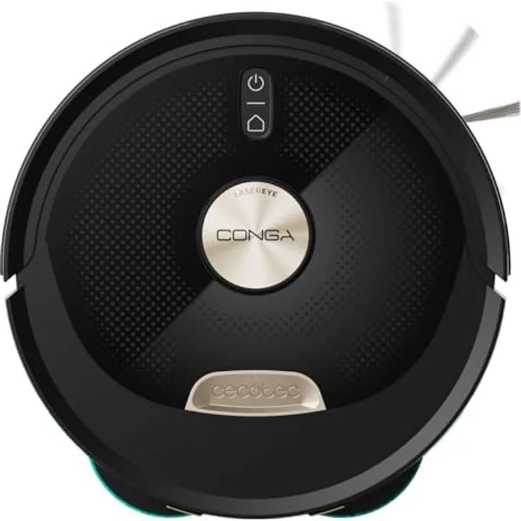 Cecotec Conga M100 Spin AI, Beutelloser Saugwischroboter mit 20.000 Pa, schwarz, App-Steuerung, 220 min Akkulaufzeit, für Flächen bis 220 m²