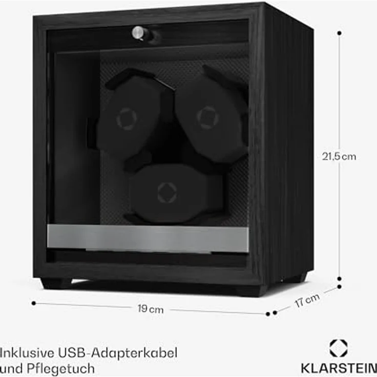 Klarstein Uhrenbeweger Brienz, 3-fach Uhrenbox mit Holz-Optik, 4 Rotationsmodi und integrierter LED-Beleuchtung – Bild 7