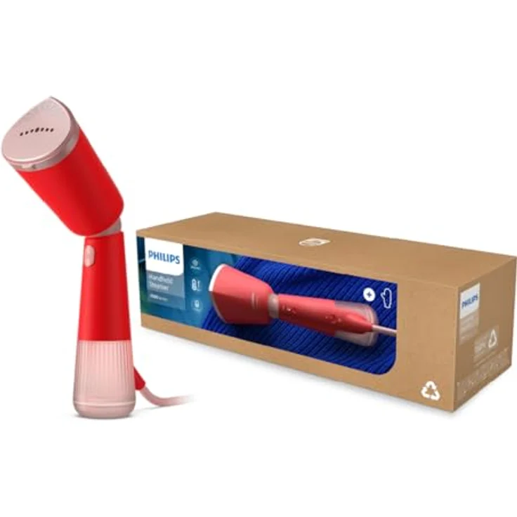 Philips Dampfglätter 5000-Serie - Schnelles Aufheizen, Sicher für Empfindliche Textilien, Vertikales und Horizontales Dampfen, Orange-Rot (STH5020/40) – Bild 3