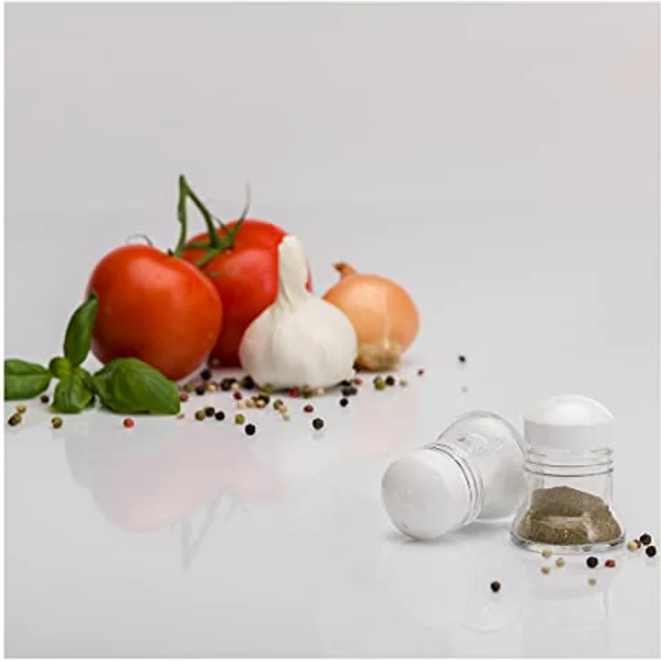 Westmark Salz- und Pfefferstreuer-Set, 2-tlg., Fassungsvermögen je 40 ml, Glas-Kunststoff, Paris-Standard, Transparent-Weiß, 63062270 – Bild 8