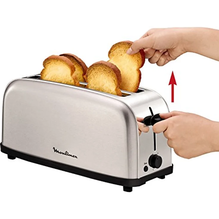 Moulinex Classic 2 Reb ? Toaster, Leistung 1400 W, Edelstahl, Grau – Bild 4
