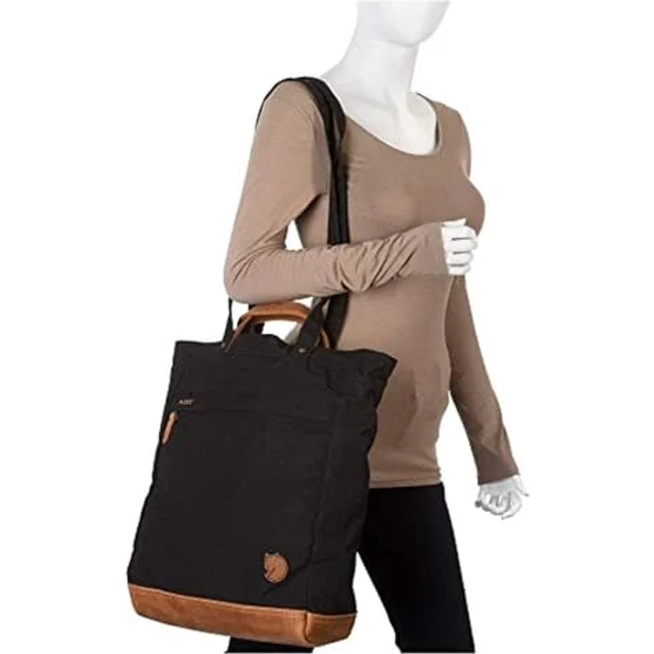 Fjällräven Totepack No.2 Shopper, 2in1 Rucksack-Handtasche aus wasserabweisendem G-1000®, Schwarz, Damen – Bild 2