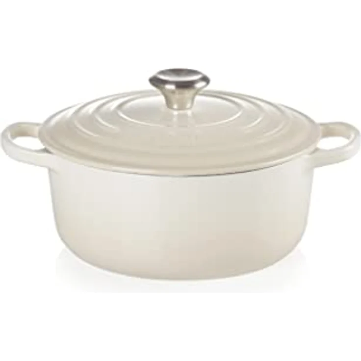 Le Creuset Signature Bräter, rund, 20 cm, meringue – Bild 2