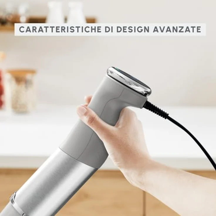 Moulinex DD672B10 Stabmixer 1000W mit Pulsfunktion und Turbo-Funktion, Grau/Stahl – Bild 7