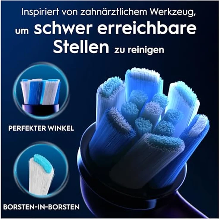 Oral-B iO Ultimative Reinigung, Aufsteckbürsten 8er Pack mit Mikrovibrationen und farbwechselnden Borsten, Schwarz – Bild 3