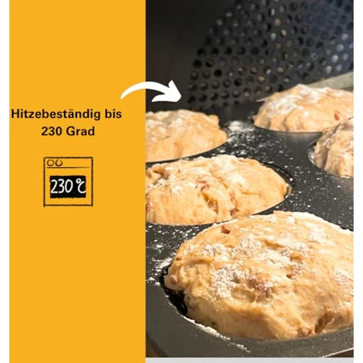 Birkmann RBV 210226, Backofen-Brötchenbackblech, Breite 32 cm, für 9 Stück – Bild 5