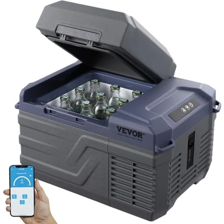 VEVOR 12 V Autokühlschrank Kühlbox, tragbarer 12 L Einzelzonen Gefrierschrank, -20~20 ℃, Bluetooth-Steuerung, leise & energieeffizient, für Outdoor, Camping, Wohnmobil – Bild 1