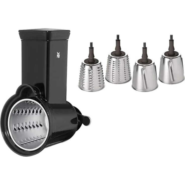 WMF Profi Plus Gemüseschneider 4-teilig, Cromargan Edelstahl, 4 Schneideinsätze für Gemüse, Obst, Käse, für und Küchenminis Küchenmaschine – Bild 2