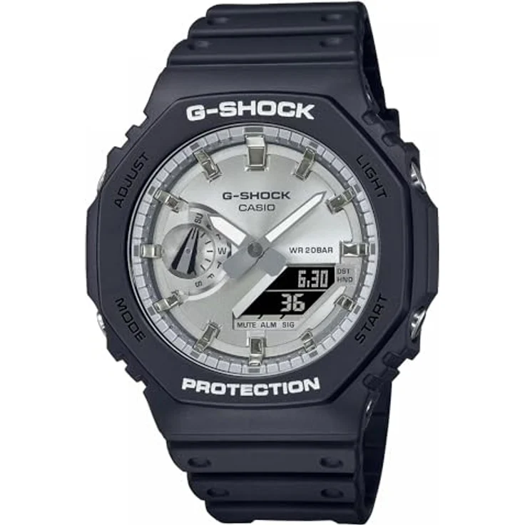 Casio G-Shock Herrenuhr Eiche - Silbernes Zifferblatt (Ø 45 mm) – Bild 2