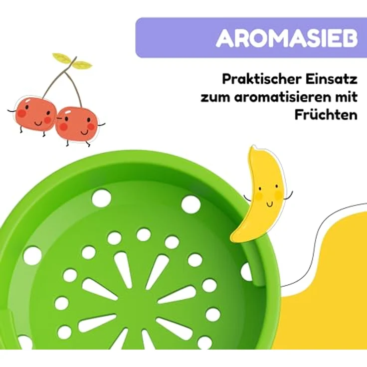 Klarstein Schmatzfatz Trinkflasche, 500 ml Kinderflasche mit auslaufsicherem 1-Klick-Verschluss und BPA-freiem Tritan, sportliches Design – Bild 6