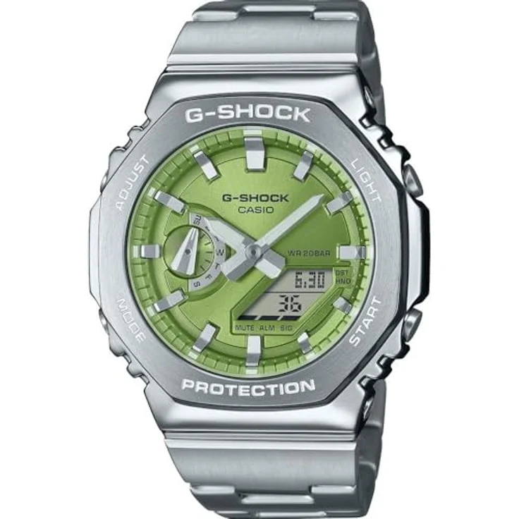 Casio G-Shock GM-2110D-3AER Classic Herrenuhr mit 24 Stunden Anzeige und Stoppuhr, grün – Bild 2