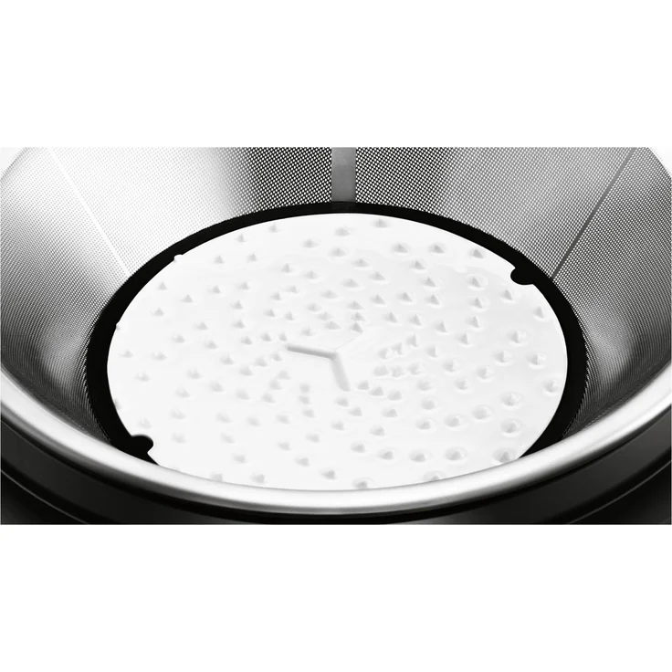Bosch MES4010 Entsafter, 1200 Watt, 1,5 Liter, 3 Geschwindigkeitsstufen, Zentrifuge, Sieb-Filter, Aluminium, schwarz-silber – Bild 11