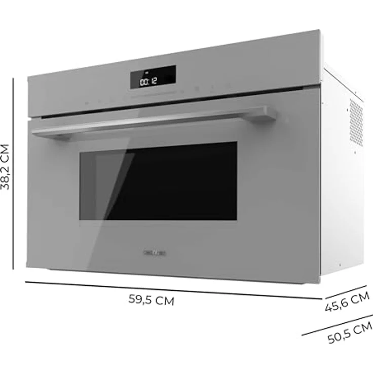 Cecotec Bolero Hexa MW703800, Grill-Mikrowelle mit 34 Litern, 900 Watt Leistung, Glasgrau – Bild 2