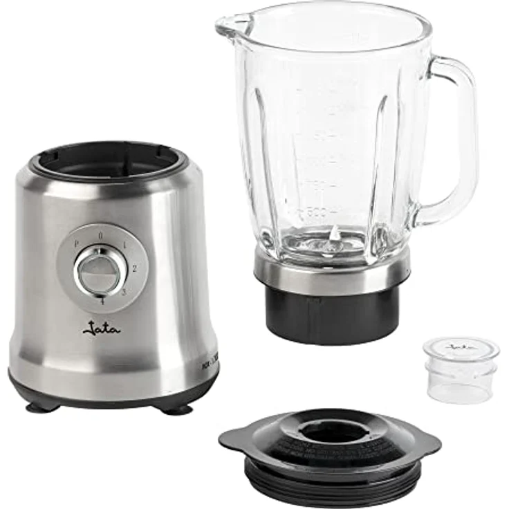 Jata JEBT1241 Standmixer mit 6 Klingen aus Edelstahl, 4 Geschwindigkeitsstufen + Pulse, 1.200 W, 1,75 Liter, Eiszerkleinerung - Edelstahlkörper – Bild 2