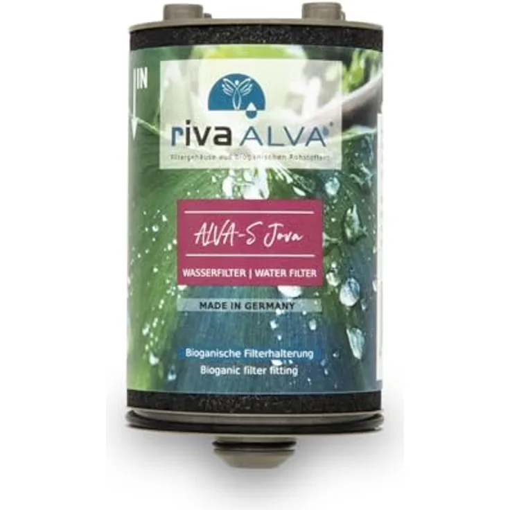 Riva rivaALVA-S Jova Ersatzkartusche | Für Wasserhahnfilter mit Blockaktivkohle und HighTech Membran, biologisch abbaubares Gehäuse