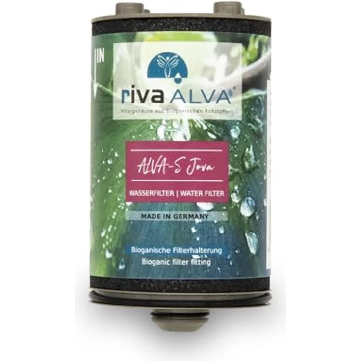 Riva rivaALVA-S Jova Ersatzkartusche | Für Wasserhahnfilter mit Blockaktivkohle und HighTech Membran, biologisch abbaubares Gehäuse – Bild 1
