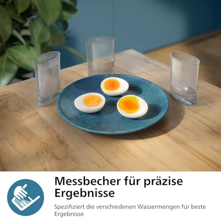Philips Eierkocher 3000-Serie, Familiengröße, bis zu 6 Eier (weich, mittel, hart, pochiert), Leicht zu reinigen, Zubehör Pochierschale und Eierstecher, 400 W Leistung, Kompaktes Design (HD9137/90) – Bild 5