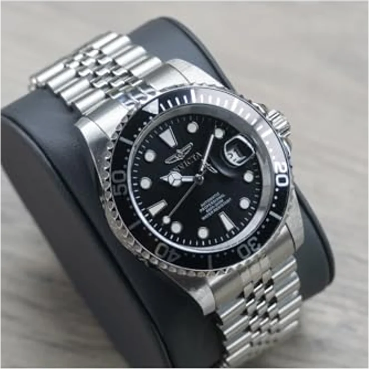 Invicta Pro Diver 30091, Edelstahl Herren Automatikuhr mit schwarzem Zifferblatt, 42mm, 20 bar wasserdicht – Bild 2