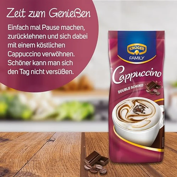 Krüger Cappuccino Double Choco 500g mit Schoko-Splittern 1er Pack – Bild 5