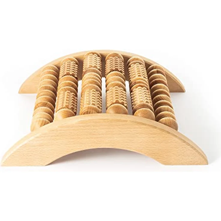 Tuuli Accessories Massage Massagerolle Massageroller Massagegerät Fuß Fußmassagegerät Fußroller Fußmassage aus Holz 29x24,5 cm – Bild 2