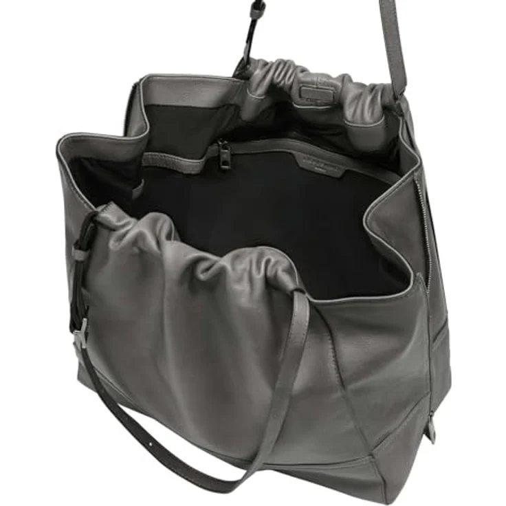 Liebeskind Berlin Shopper Lou 2, Einkaufstasche aus genarbtem Yak-Leder, erweiterbares Volumen, elegant designiert – Bild 3