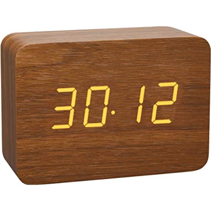 TFA Dostmann Funkwecker Design Funk-Wecker in Holz-Optik Clocco TFA 60.2549 mit Leuchtziffern und automatischer Dimm-Funktion – Bild 2
