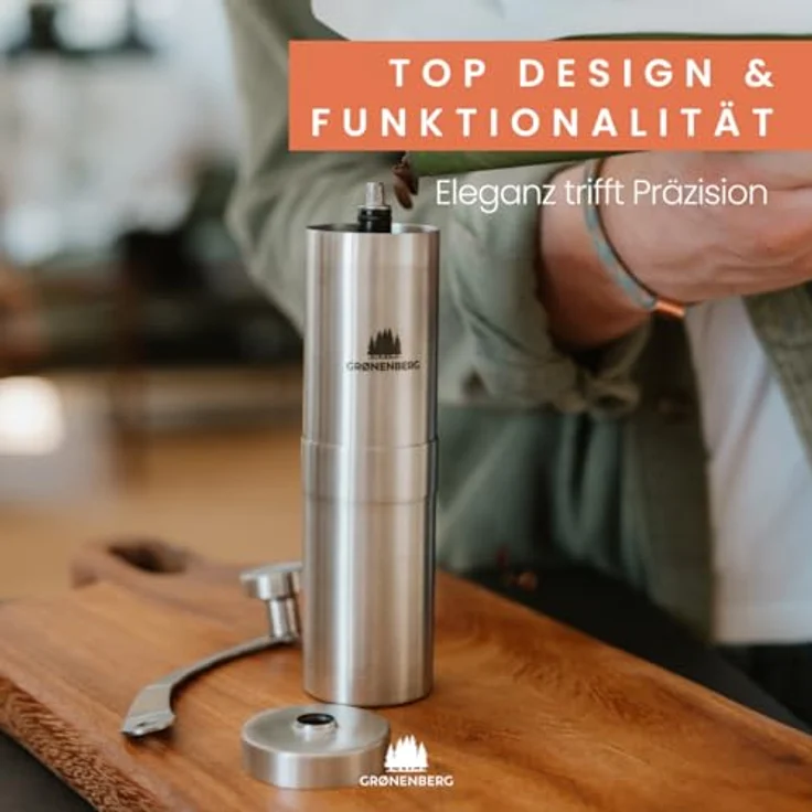 Groenenberg Spar Set 5 | French Press Thermo (3 Größen) + Edelstahl Kaffeemühle manuell | Handkaffeemühle | Kaffeepresse inkl. Ersatzfiltern (350 ml French Press) – Bild 6