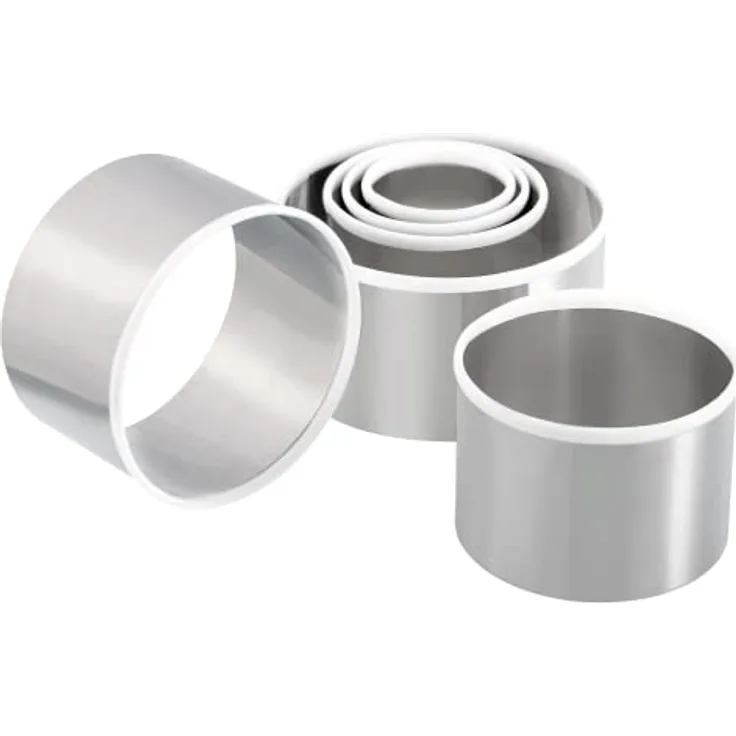 Lurch 10560 Ausstechringe-Set Edelstahl 6teilig zum Ausstechen, Drapieren & Portionieren