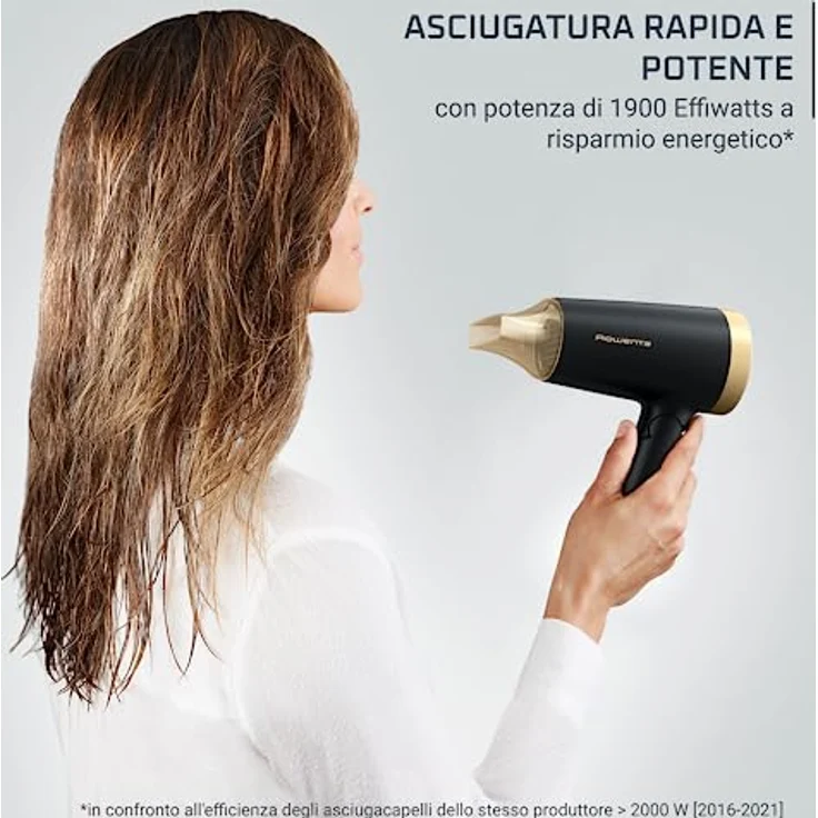 Rowenta CV1831 Haartrockner Express Style, leistungsstarker und kompakter Haartrockner, Reisefön, leicht und einfach zu bedienen, Leistung 1600 W, präzises Styling und langanhaltende Ergebnisse – Bild 3