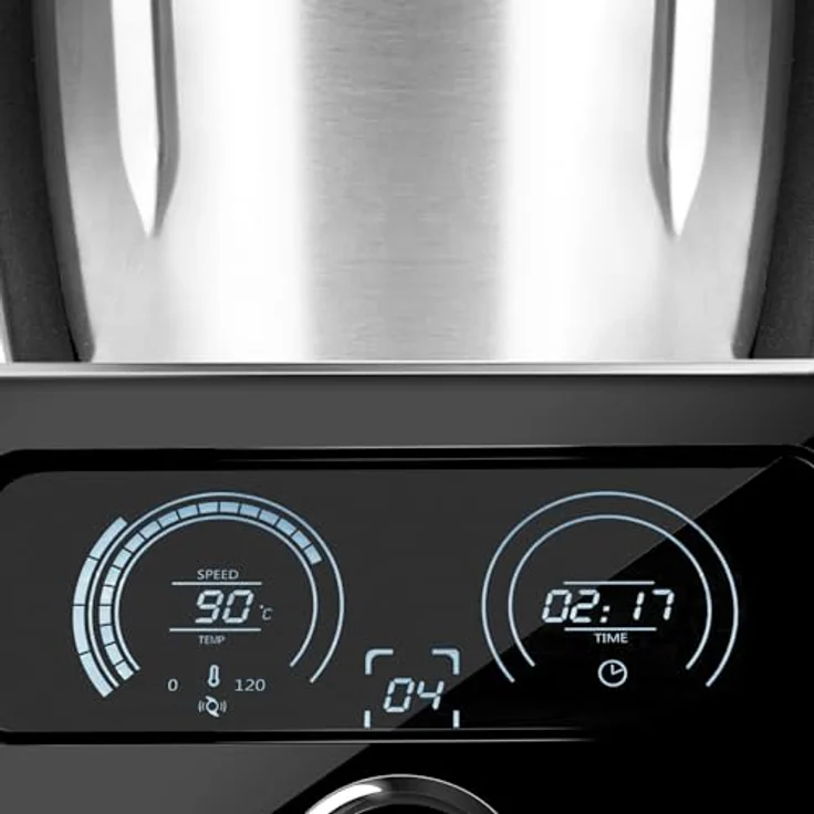 Taurus Foodie Multifunktions-Küchenmaschine, 31 Funktionen, integrierte Waage, 1500 W, 3,5 l, Edelstahl, Schwarz [Energieklasse A+] – Bild 4