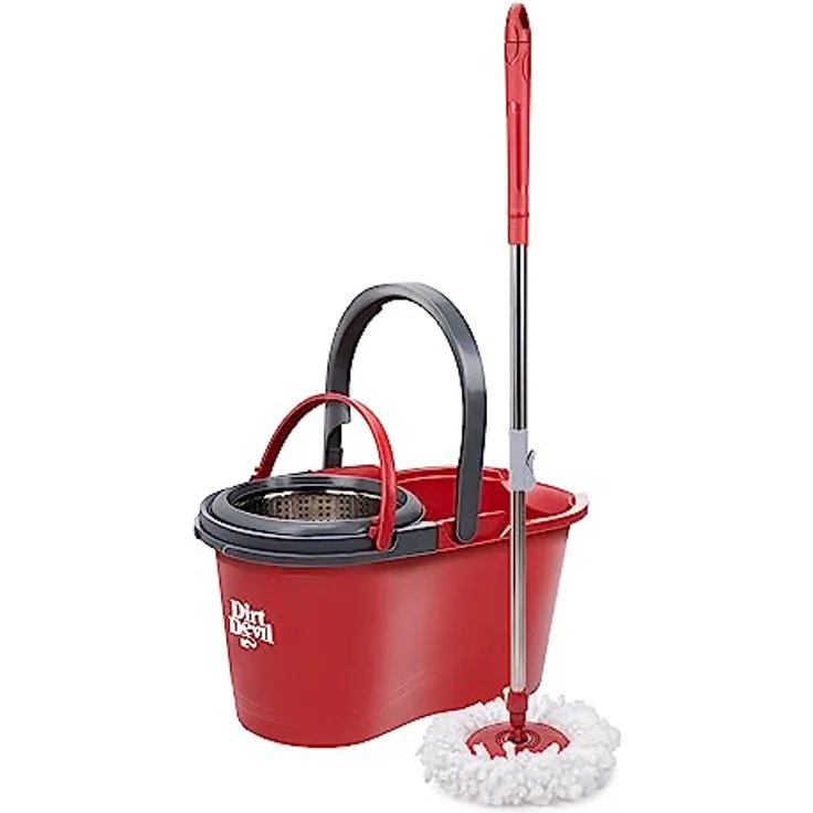 Dirt Devil Mop System mit Wringer - 16 L - 17 x 98 - 118 cm - Rot