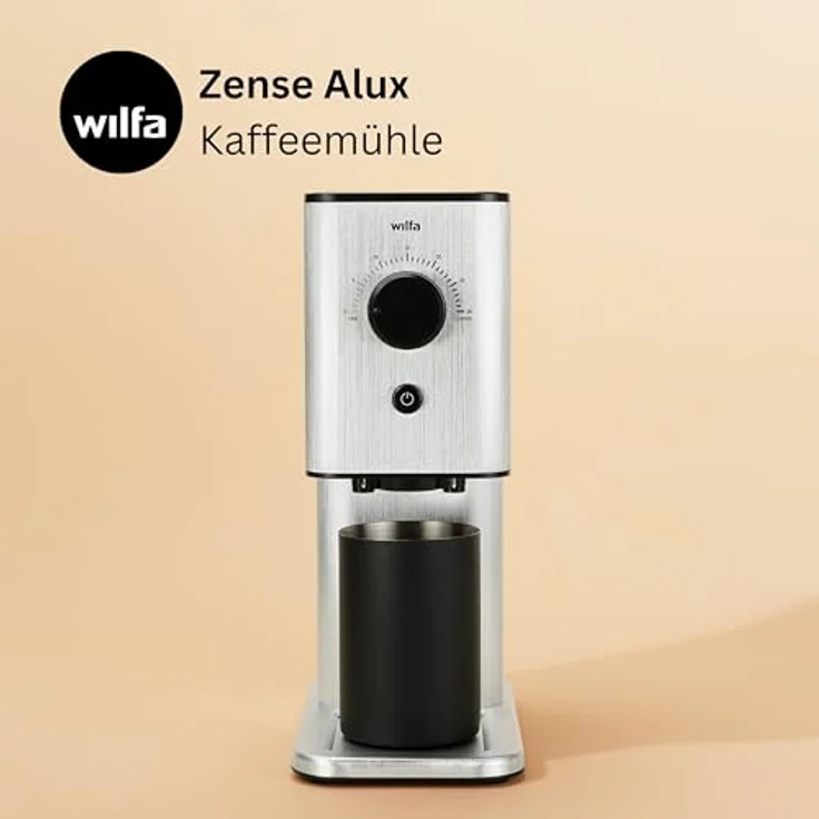 Wilfa ZENSE ALUX Kaffeemühle, 30 Mahlgrade, 40mm Edelstahl-Flachmahlwerk, Antistatik, luftdicht verschlossener Bohnenbehälter, silber – Bild 2