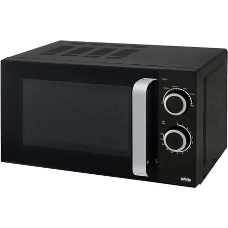 Silva MW-C 25.2, Mikrowelle Schwarz mit Keramikboden und 700W, platzsparend und große Nutzfläche – Bild 2