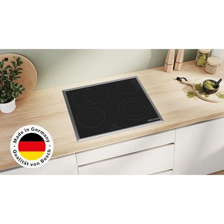 Bosch HBD671CS62, Backofen-Set, Einbau-Backofen 60 cm HBG578BS3 Serie 6, 71 l Garraum, Air Fry, Pyrolyse, Edelstahl & Elektro-Kochfeld 60 cm PKN645BA2E, Touch Bedienung, erweiterbare Kochzone – Bild 2