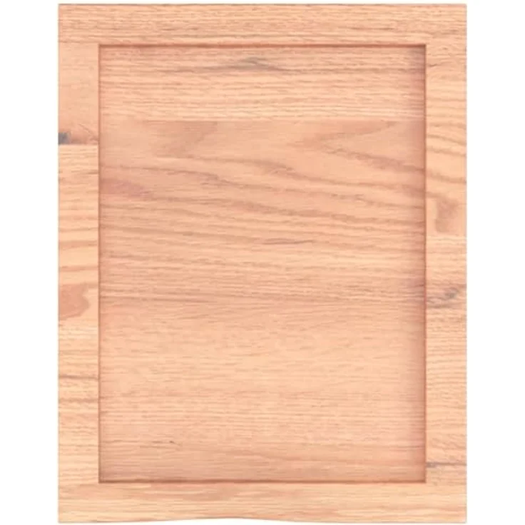 vidaXL Schneidebrett Waschtischplatte Hellbraun 40x50x(2-4) cm Massivholz Behandelt, Oak Wood, Handgefertigt mit Naturkante – Bild 9