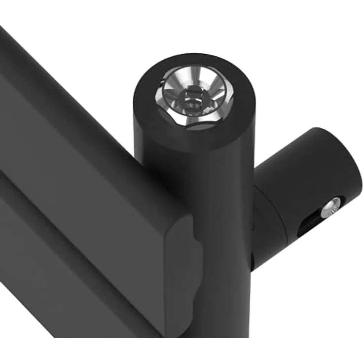 Neu.Haus Handtuchheizkörper Voss, Schwarz 120x50cm, 615 W Heizleistung, platzsparendes Design, Lamellen, einfache Wandmontage – Bild 7