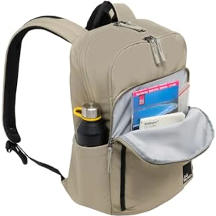 Jack Wolfskin Daypack TERRACADE, 24 Liter Rucksack mit gepolsterter Laptophülle und CROSSRIP 300D RE, schwarz – Bild 3