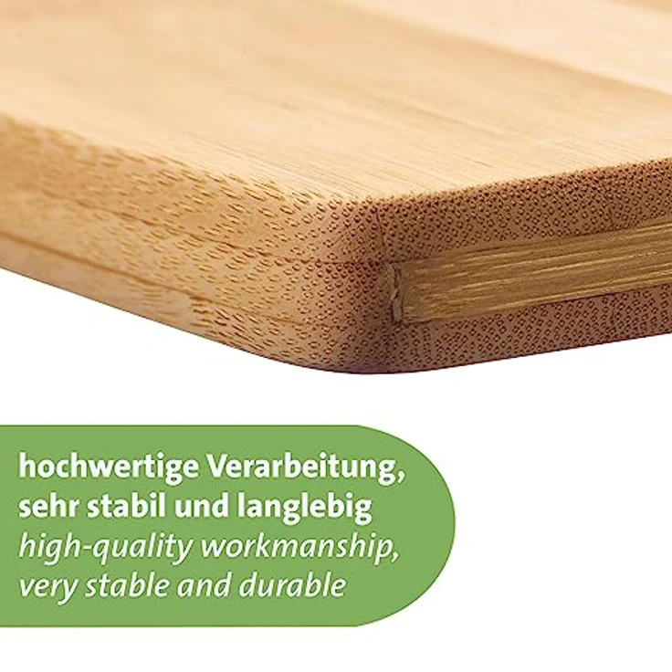 Westmark Schneidebrett – Küchenbrett zum Schneiden und Hacken, robuste Schneidunterlage aus Holz, auch ideal zum Servieren – Bambus, 50 x 35 cm – Bild 4