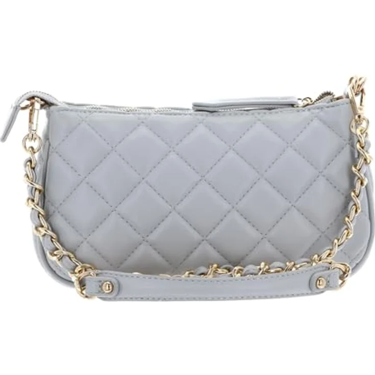 Valentino Ocarina Querformat-Tasche Perla, Damen-Handtasche mit verstellbarem Schulterriemen und Mini-Version, Grau – Bild 3