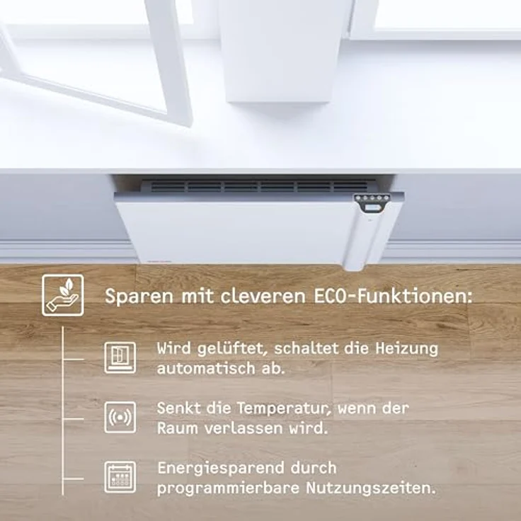 STIEBEL ELTRON Duo-Wandkonvektor CND 200, 2 kW, für ca. 20 m², LC-Display, Wochenschaltuhr, 234816, Konvektor – Bild 3